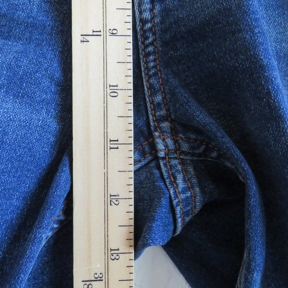 Kenneth Cole* Men's 1.5" Belt‎ Loop Denim Wash Dark Blue Jeans~ Size W34 x L30 - Picture 10 of 13